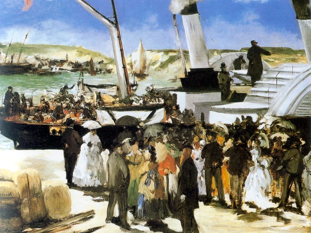  188-Édouard Manet, La partenza del piroscafo da Folkestone, 1869-Philadelphia Museum of Art 